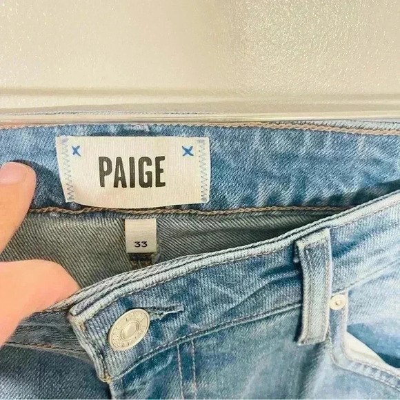 NWT PAIGE Denim Sarah Straight Leg Ankle Jeans Vintage Undone Riya Distressed - Picture 7 of 11
